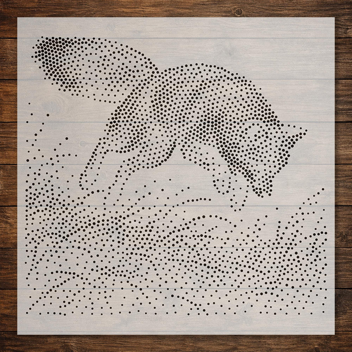 Fox Pouncing reusable Mylar stencil