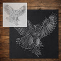 Owl Swooping reusable Mylar stencil