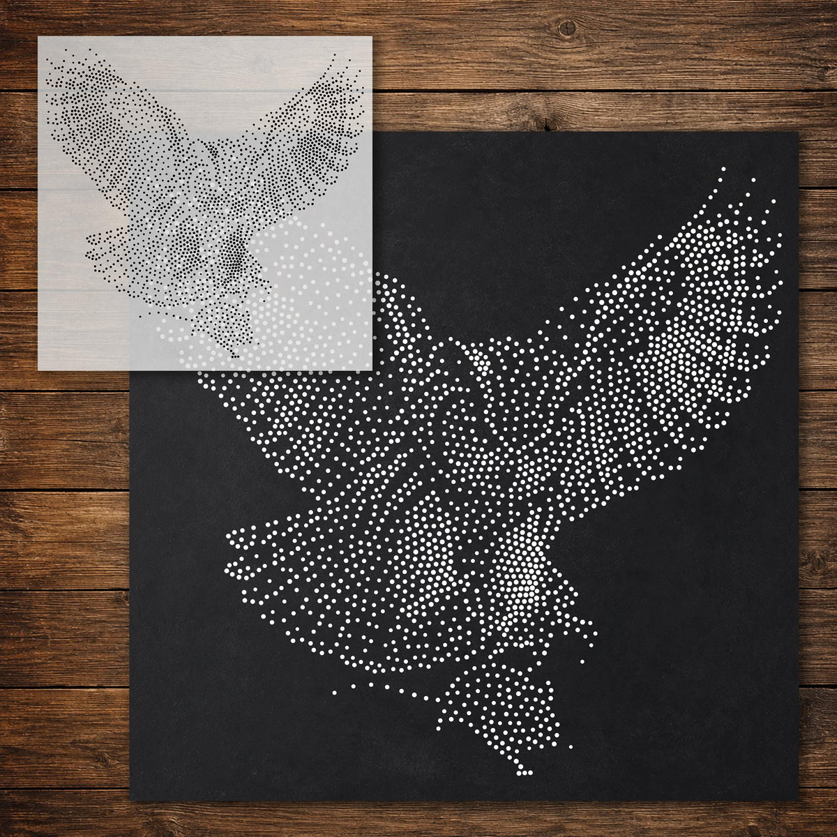 Owl Swooping reusable Mylar stencil