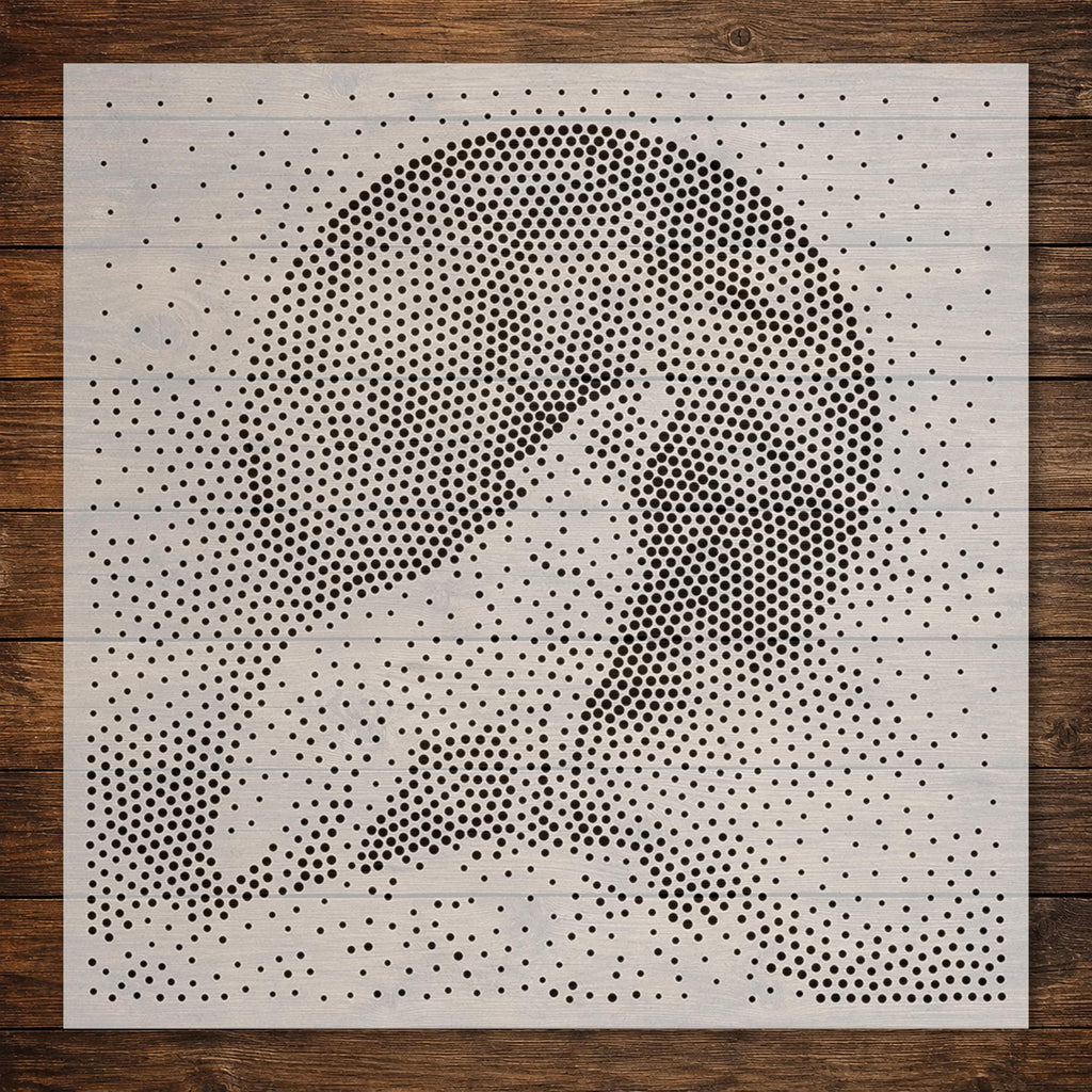 Wolf Howling at Moon reusable Mylar stencil