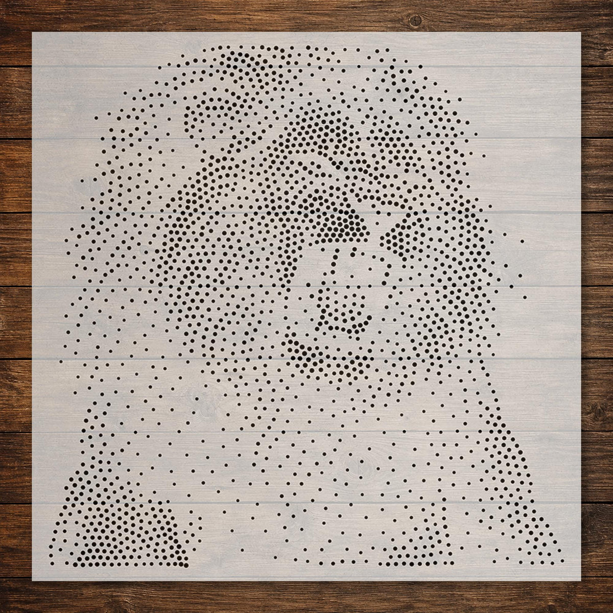 Lion Roaring reusable Mylar stencil