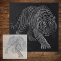 Tiger Prowling reusable Mylar stencil