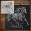 Horse Galloping reusable Mylar stencil