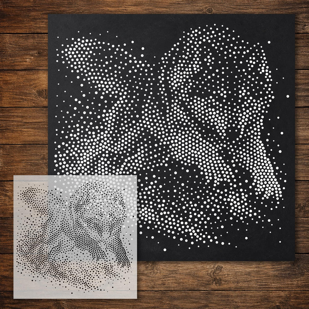 Wolf Leaping reusable Mylar stencil