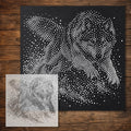 Wolf Leaping reusable Mylar stencil