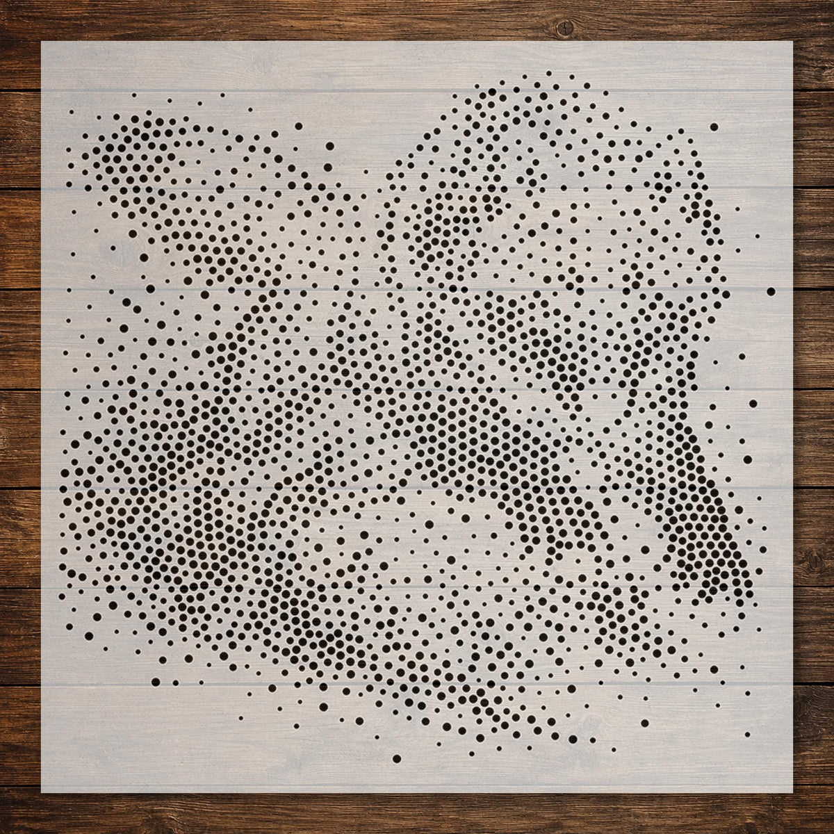 Wolf Leaping reusable Mylar stencil