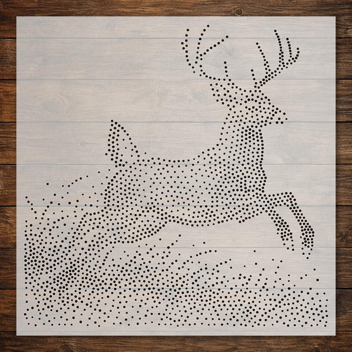 Deer Jumping reusable Mylar stencil