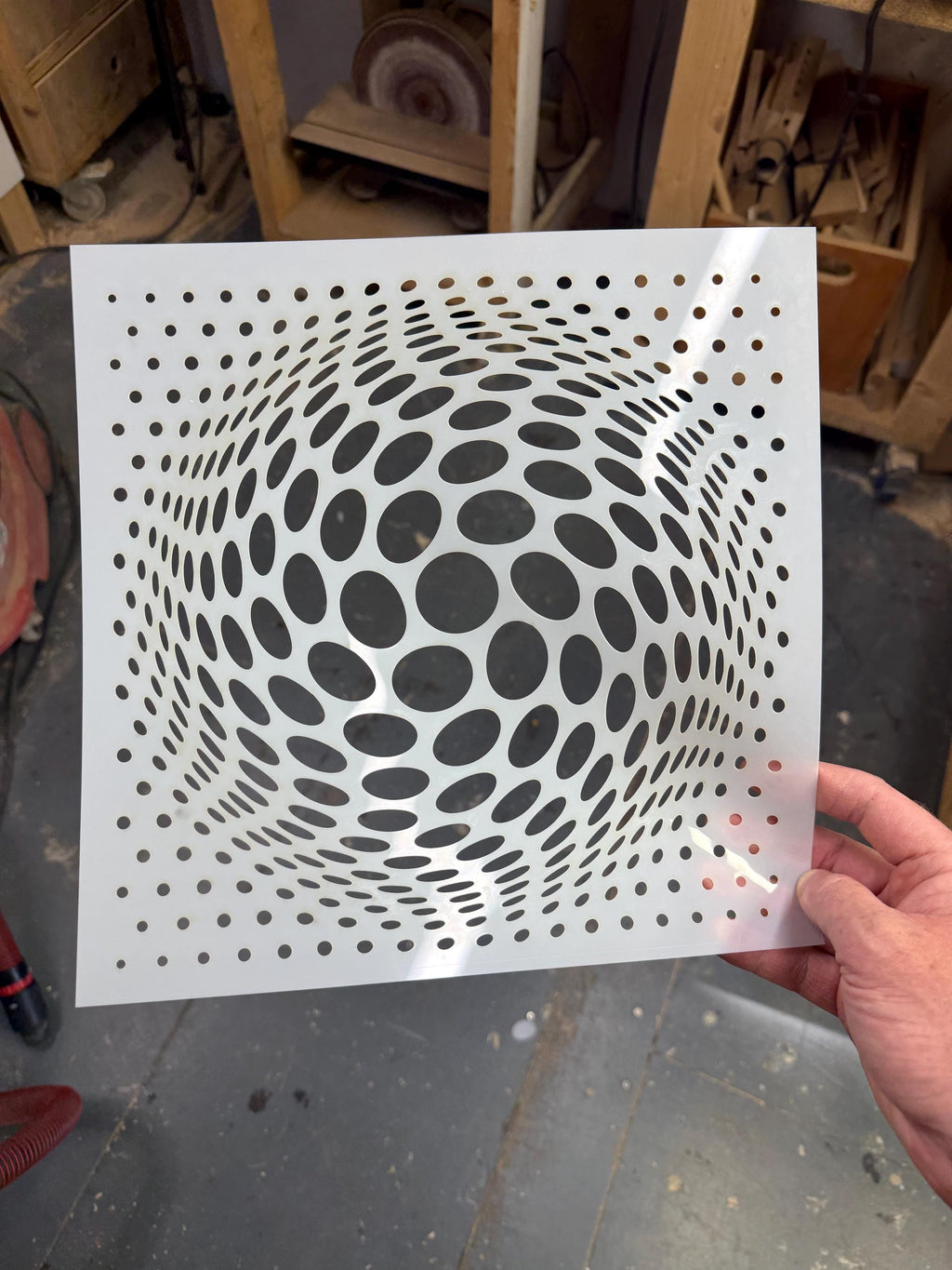 Geometric Grid #13 reusable Mylar stencil