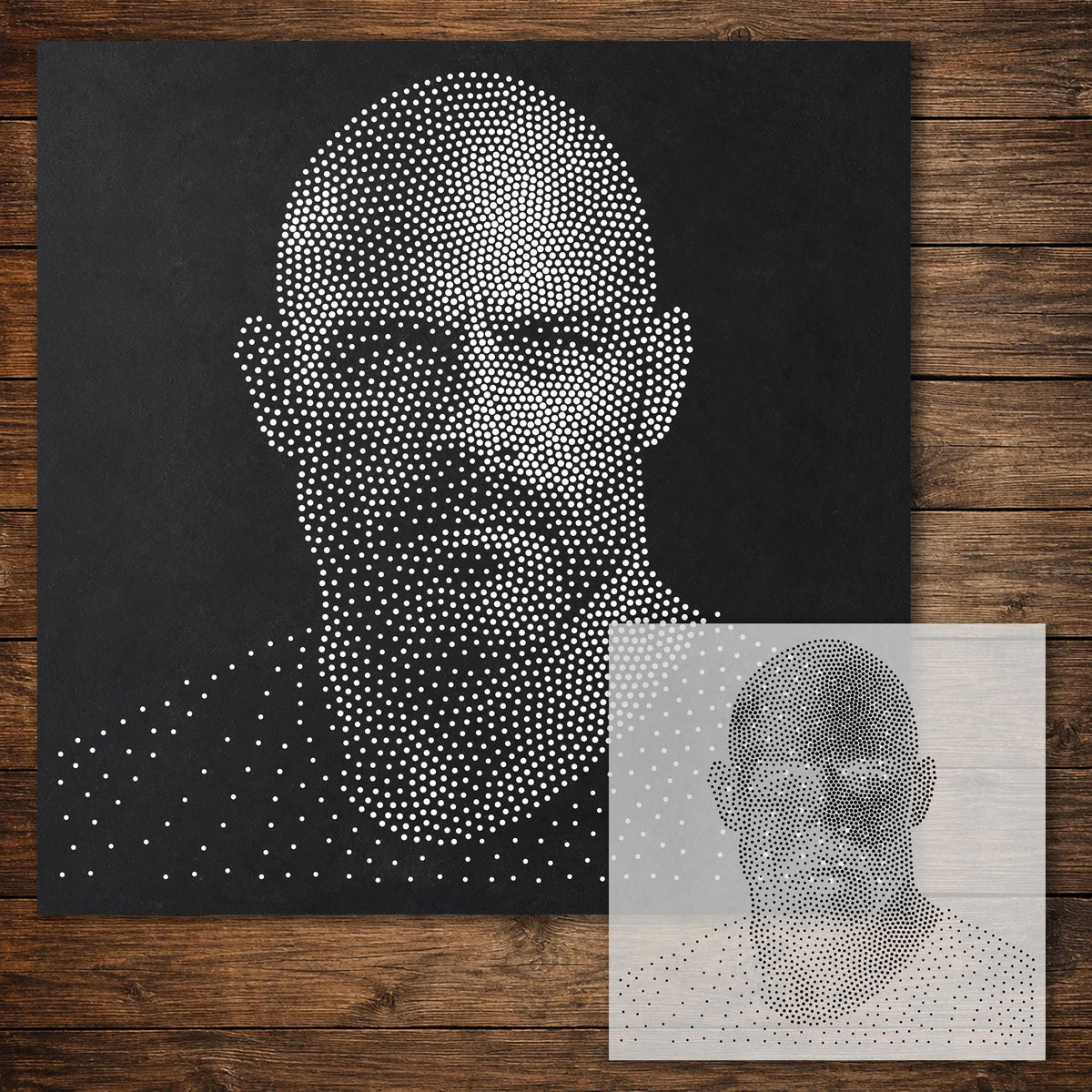 Men’s Portrait Collection reusable Mylar stencil