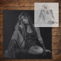 Emo Goth Girl reusable Mylar stencil