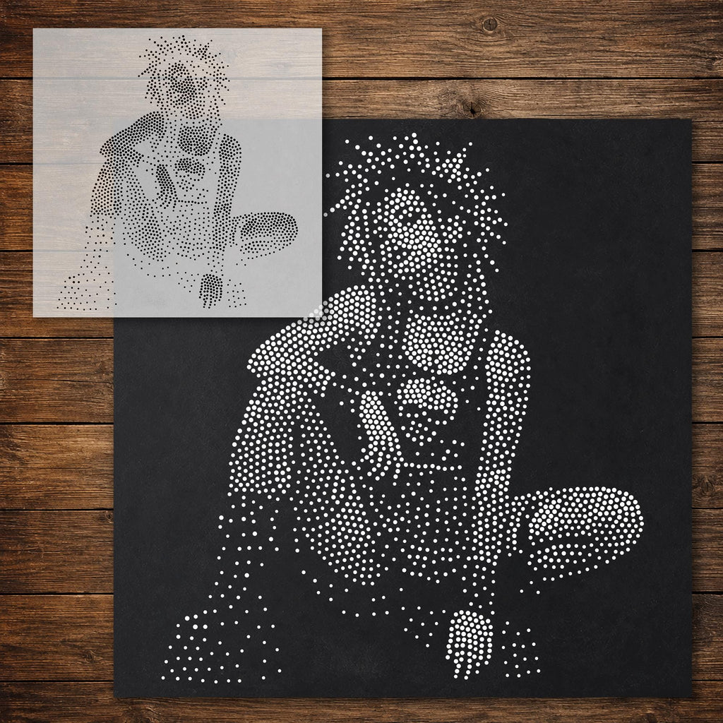 Punk Girl reusable Mylar stencil