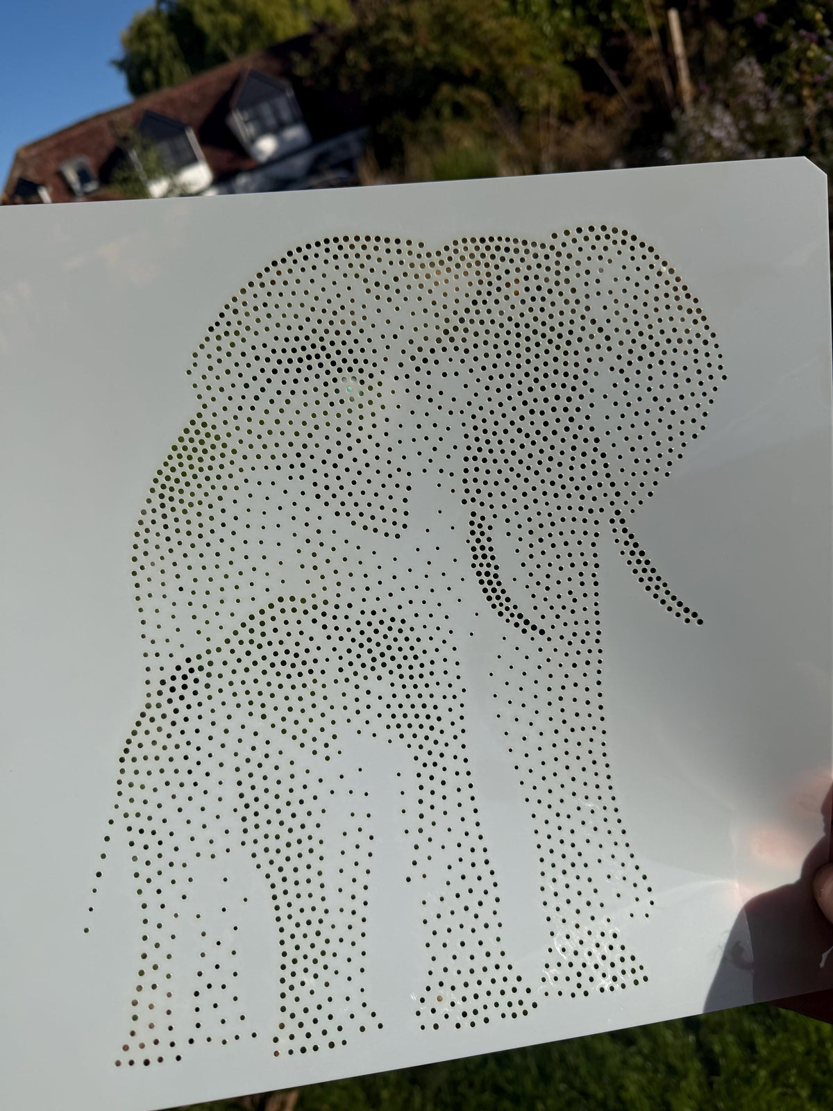 Elephant with Calf reusable Mylar stencil