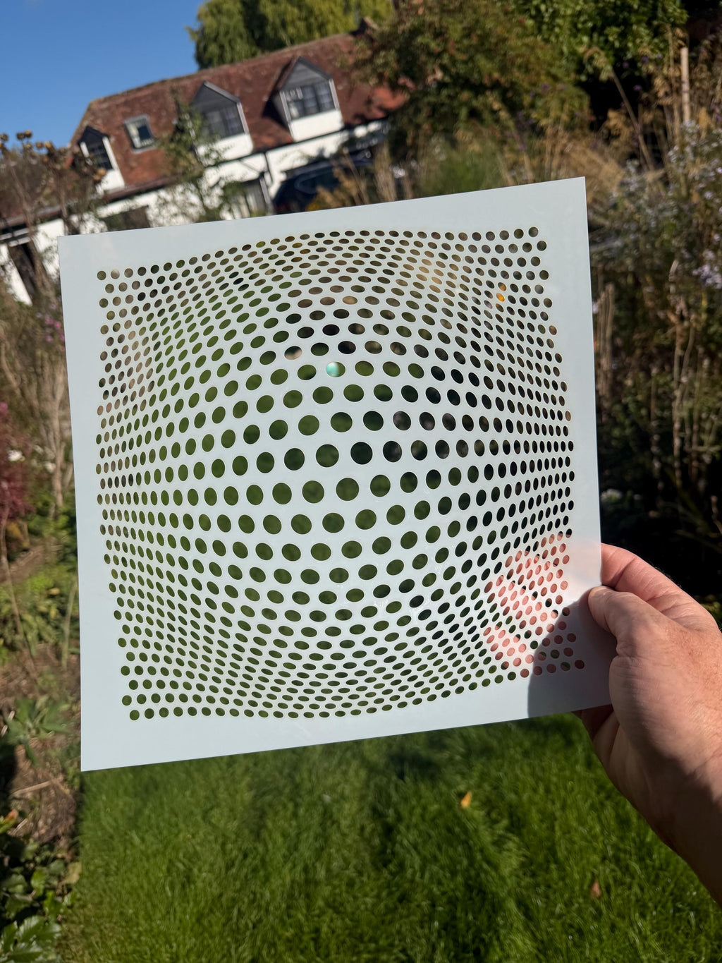 Geometric reusable Mylar stencil