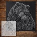 Bear with Cub reusable Mylar stencil
