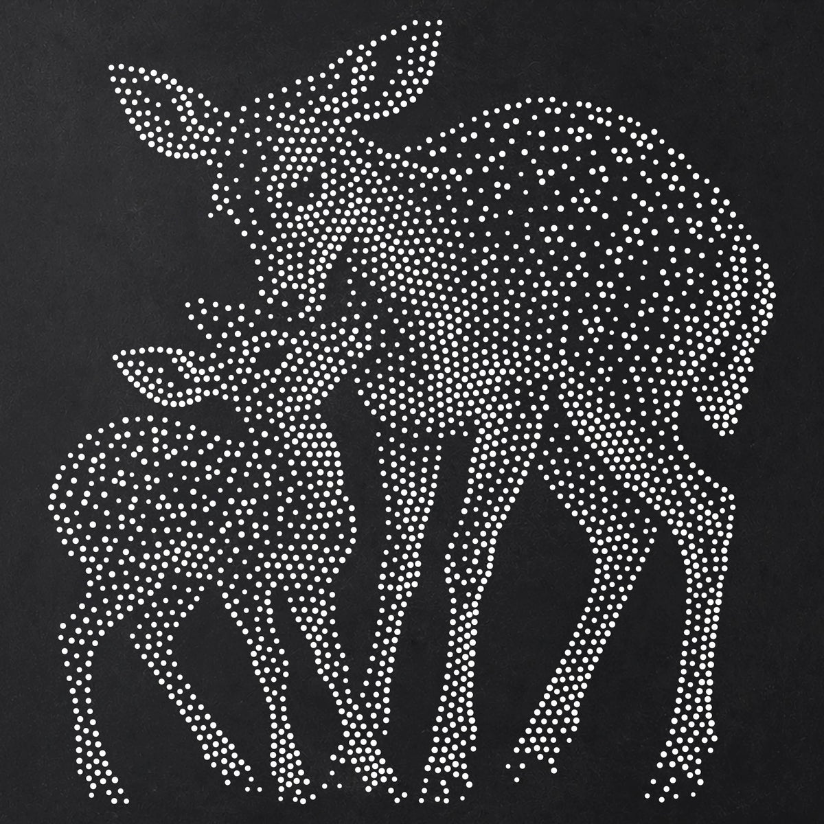 Deer with Fawn reusable Mylar stencil
