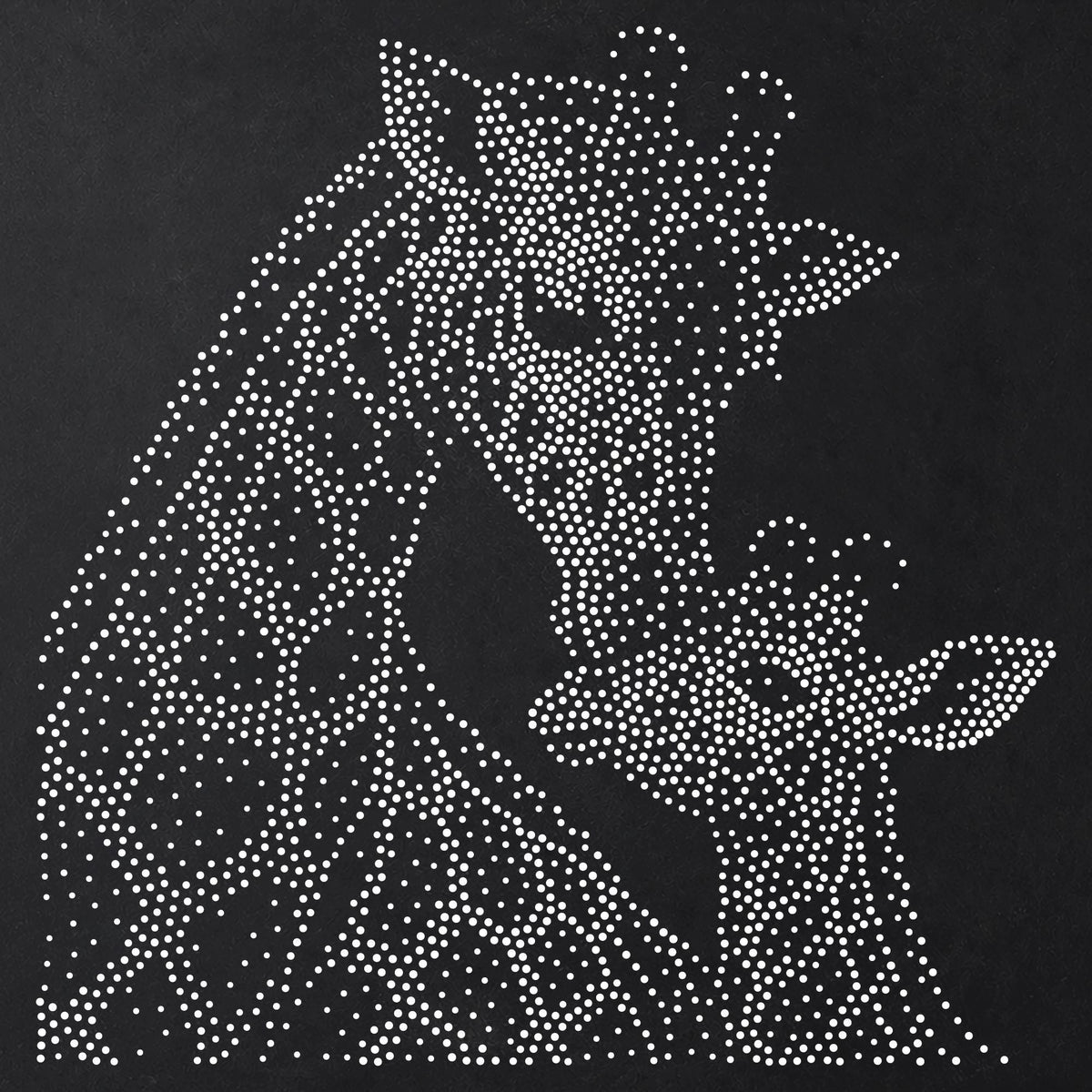 Giraffe with Calf reusable Mylar stencil