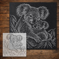 Koala with Joey reusable Mylar stencil