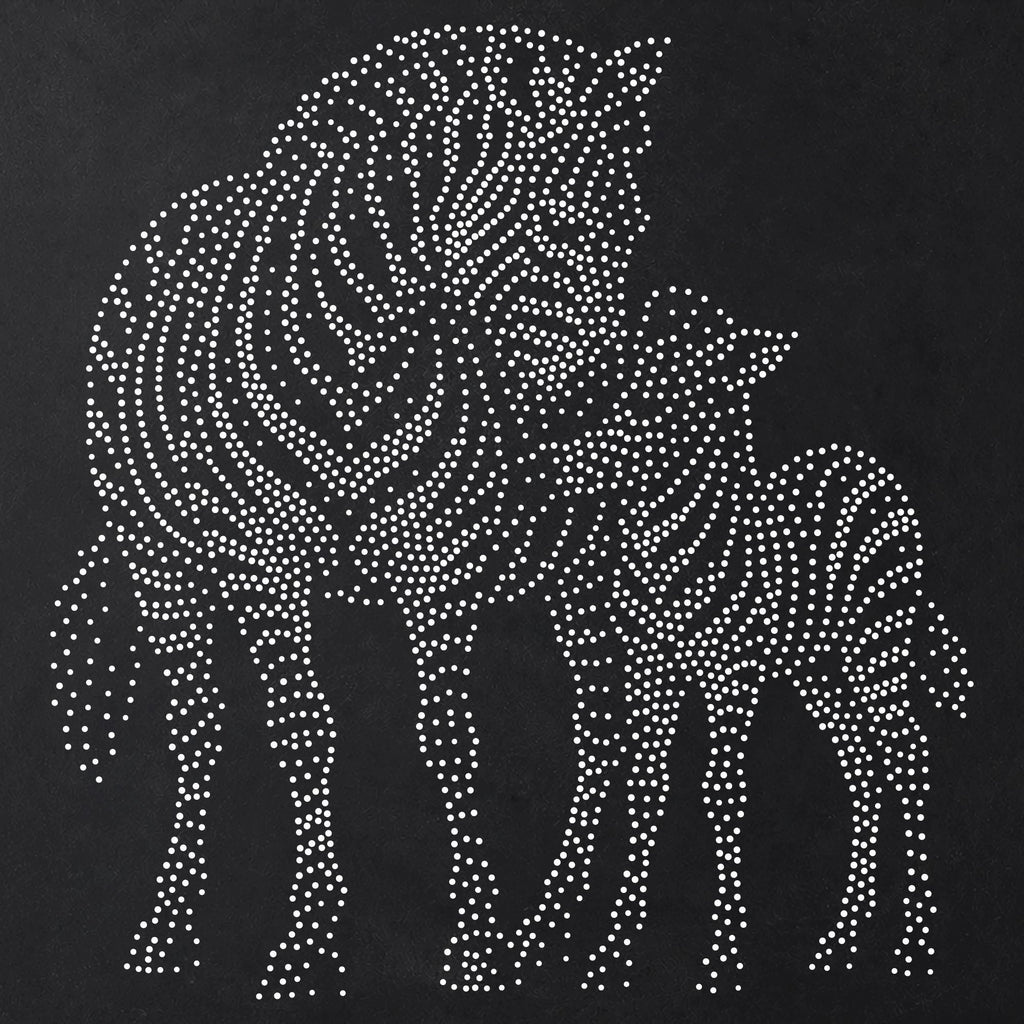 Zebra with Foal reusable Mylar stencil