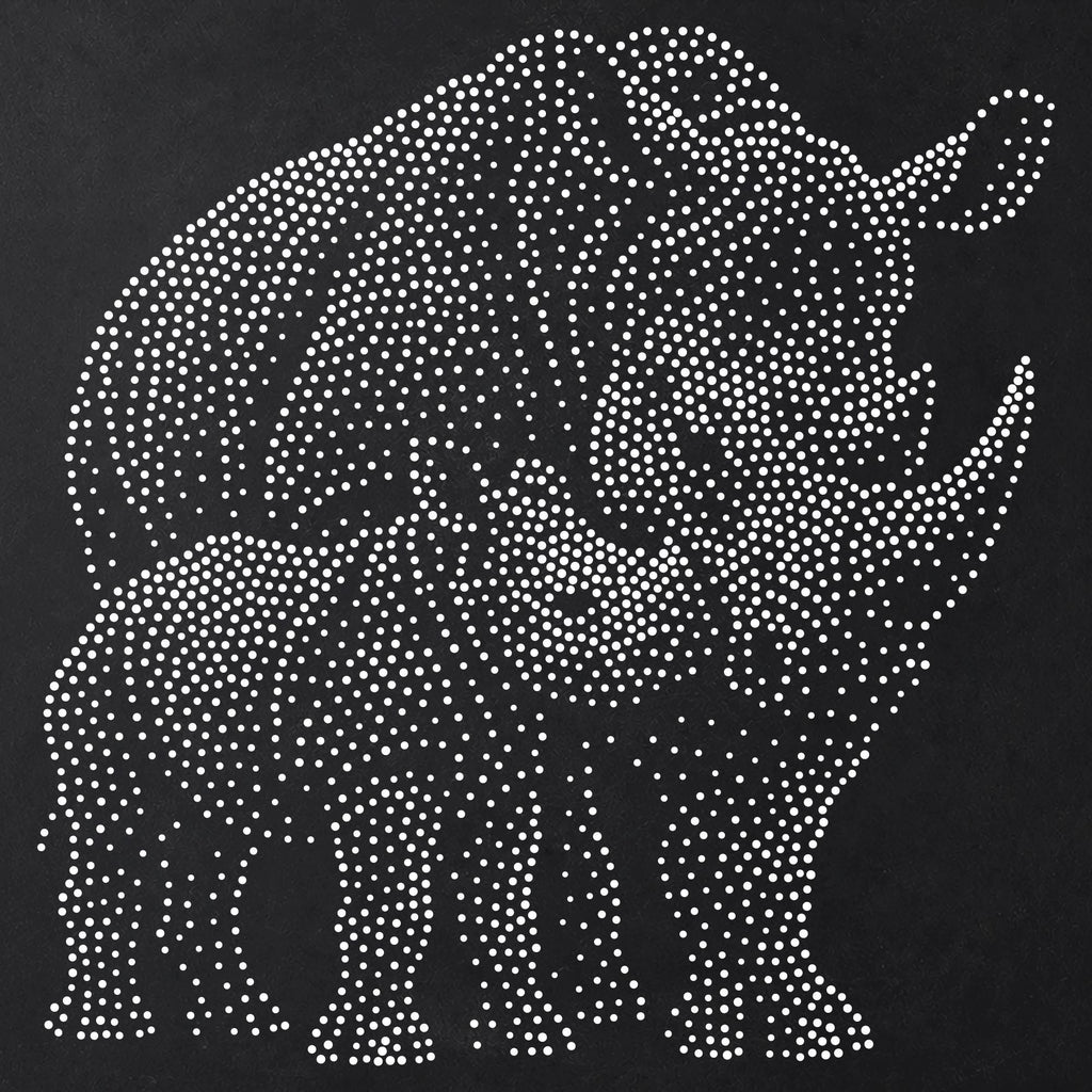 Rhino with Calf reusable Mylar stencil